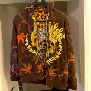 Christian Audigier/Ed Hardy zip up hoodie. Never worn. M but fits like L/XL